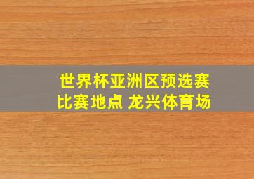 世界杯亚洲区预选赛比赛地点 龙兴体育场